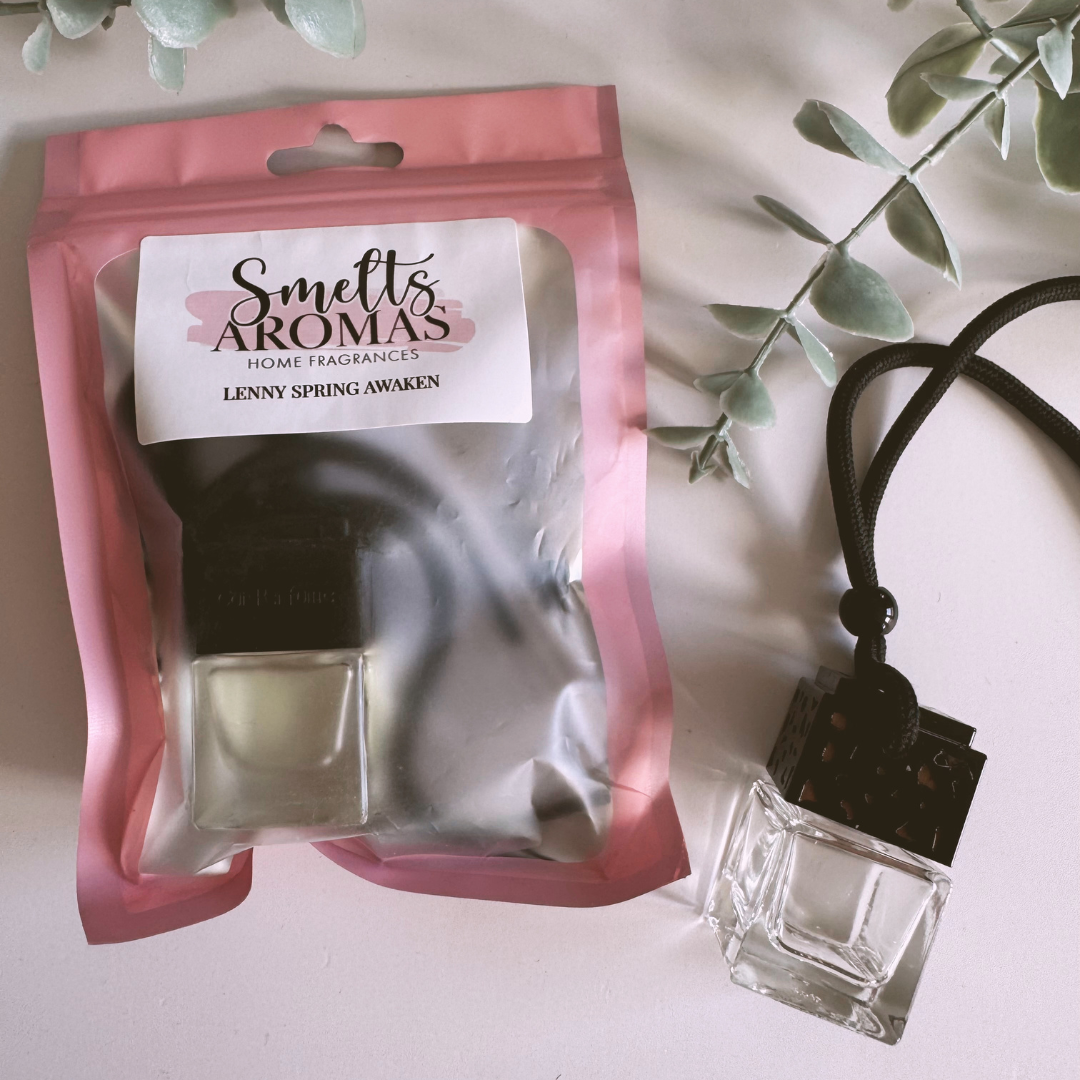 Lenny Spring Awaken Car Perfume – spring flowers, white cedar and patchouli laundry-style car fragrance.