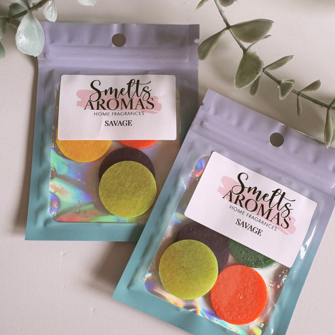 Savage Hoover Discs by Smelts Aromas – bergamot, lavender, amber and musk masculine vacuum fragrance.