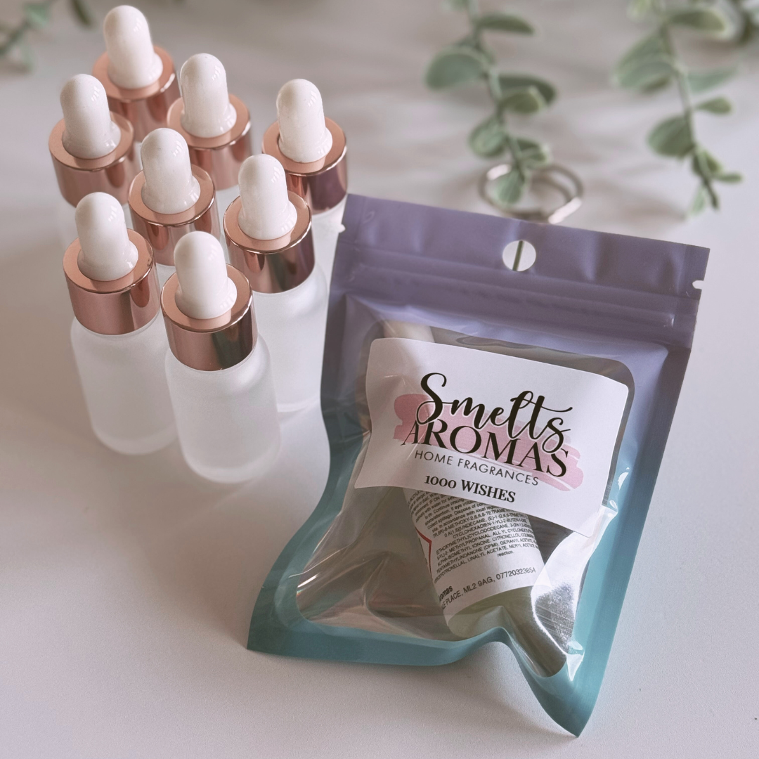 1000 Wishes Fragrance Oil by Smelts Aromas – sparkling floral and amber home fragrance oil with quince, champagne, peony, and musk notes.