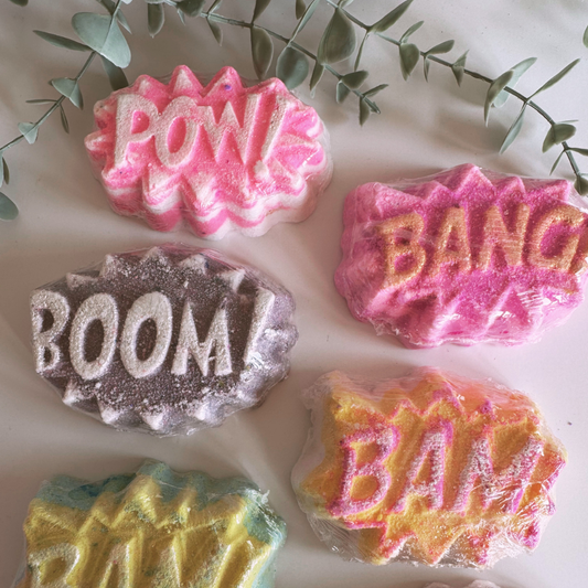 Pow Boom Bang Bath Bomb | Comic Style Bath Bomb in Random Scents