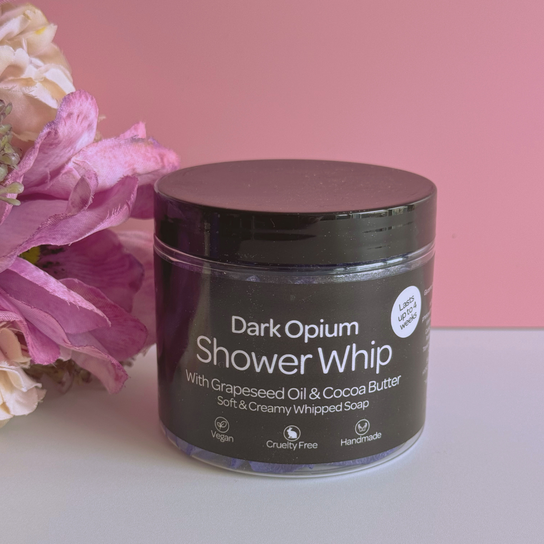 Dark Opium Whipped Soap by Smelts Aromas – handmade whipped body wash with black coffee, vanilla, and white floral fragrance for a sweet, sensual scent.
