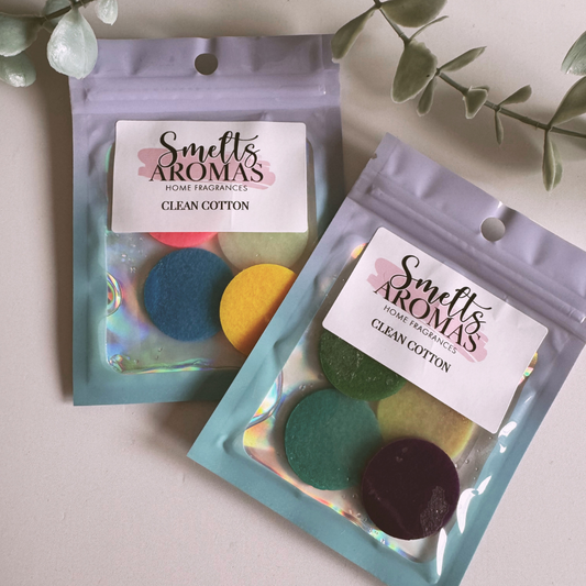 Clean Cotton Hoover Discs by Smelts Aromas – powdery musk, violet and orange blossom fresh laundry vacuum fragrance