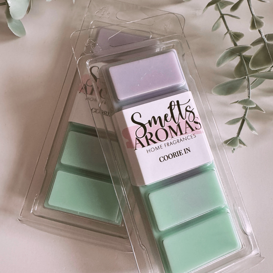 Coorie In Wax Melt by Smelts Aromas – handmade soothing floral wax melt with freesia, lavender, and sweet pea for a calm, cosy home fragrance.