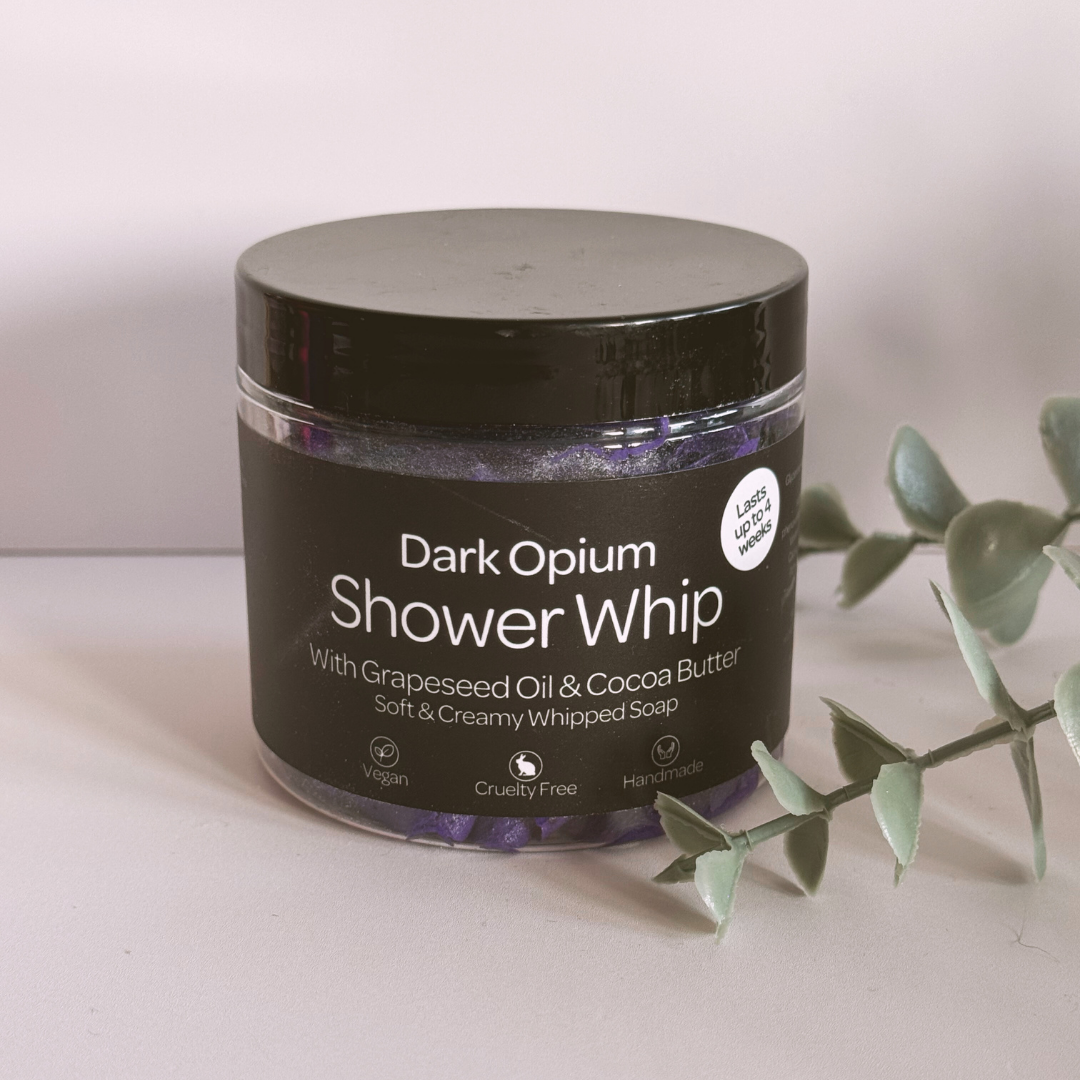 Dark Opium Whipped Soap by Smelts Aromas – handmade whipped body wash with black coffee, vanilla, and white floral fragrance for a sweet, sensual scent.