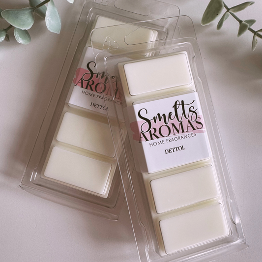 Dettol Wax Melt by Smelts Aromas – handmade clean scent wax melt with pine, citrus, eucalyptus and herbal notes for a fresh, disinfectant-inspired home fragrance.