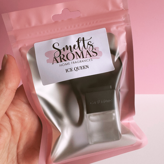 Ice Queen Car Perfume by Smelts Aromas – sweet pear, cotton candy, vanilla and cherry car fragrance with bubblegum-style aroma.