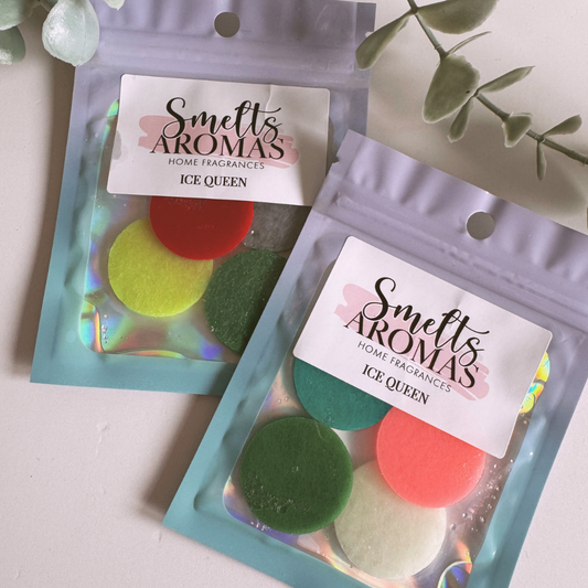Ice Queen Hoover Discs by Smelts Aromas – sweet pear, cotton candy, vanilla and cherry vacuum fresheners with bubblegum-style fragrance