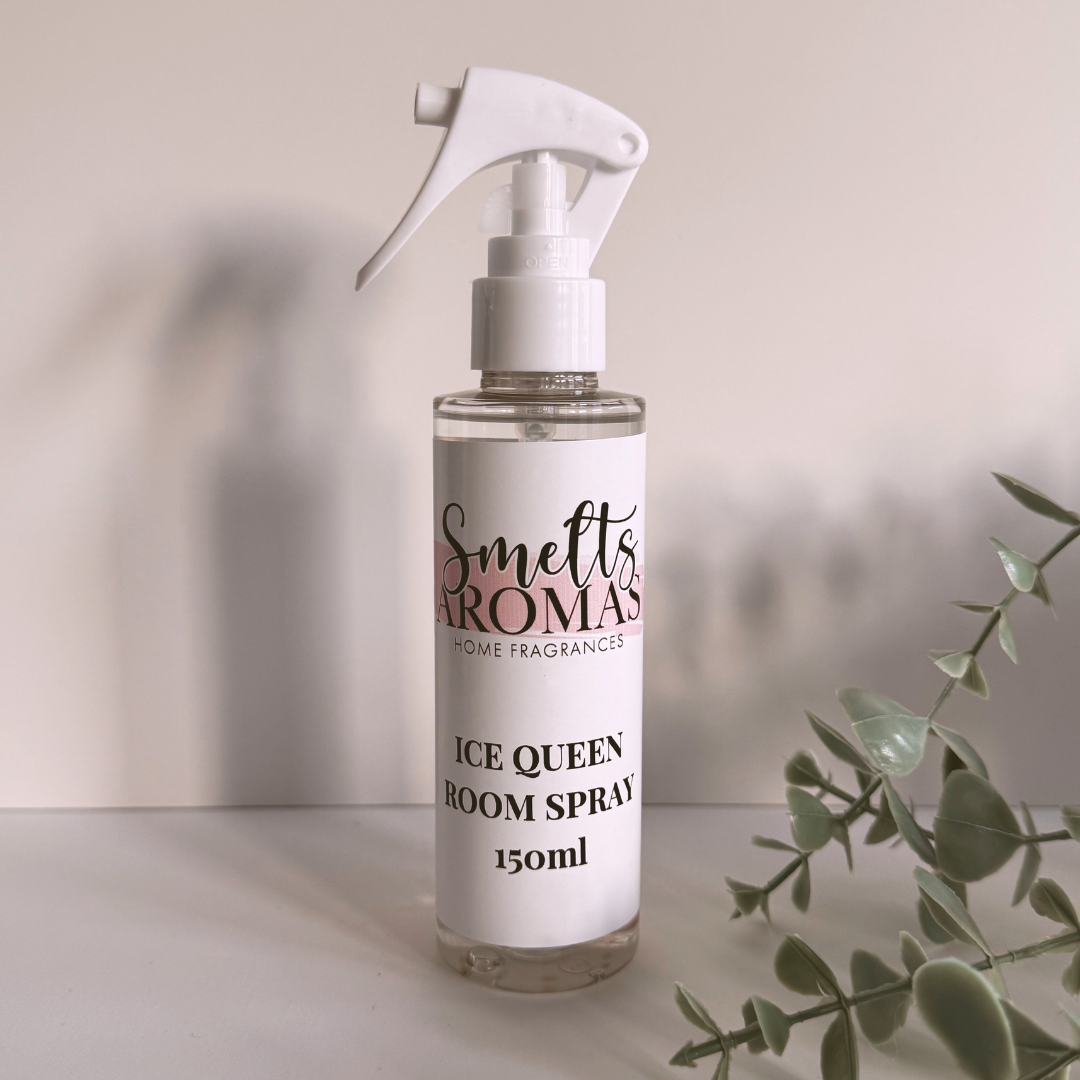 Ice Queen Room Spray by Smelts Aromas – sweet pear, cotton candy, vanilla and cherry home fragrance spray with bubblegum-style aroma.