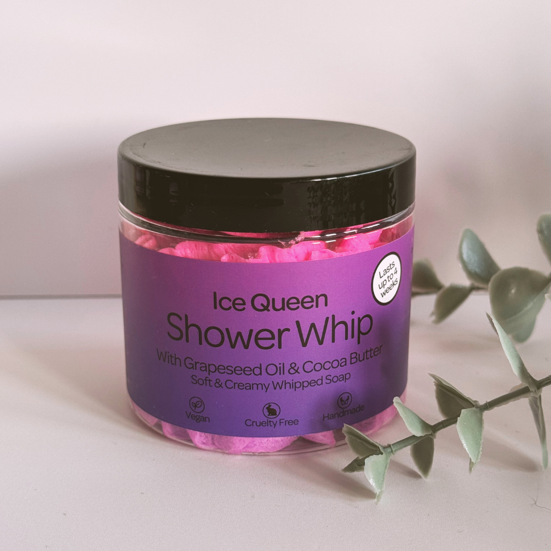 Ice Queen Luxury Whipped Soap by Smelts Aromas – fluffy whipped soap scented with pear, cotton candy, vanilla and cherry.