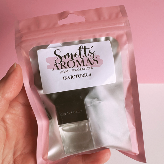 Invictorius Car Perfume by Smelts Aromas – masculine fresh marine, grapefruit, patchouli and ambergris car fragrance.