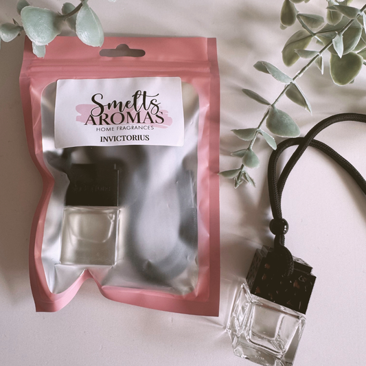 Invictorius Car Perfume by Smelts Aromas – masculine fresh marine, grapefruit, patchouli and ambergris car fragrance.