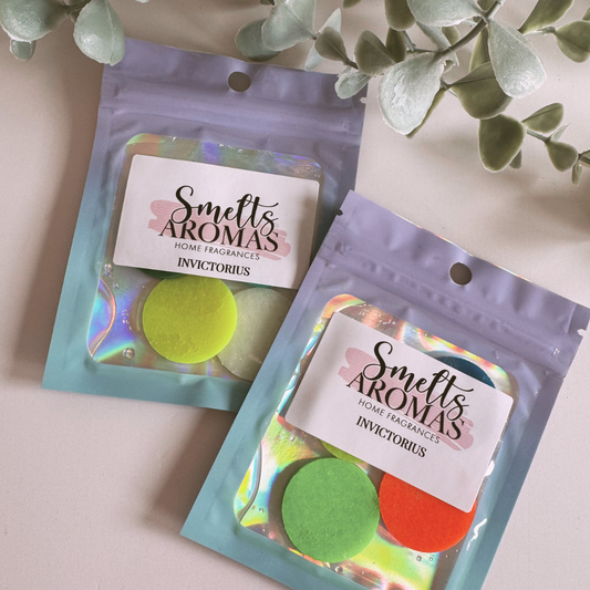 Invictorius Hoover Discs by Smelts Aromas – masculine marine, grapefruit, patchouli and ambergris vacuum fresheners.