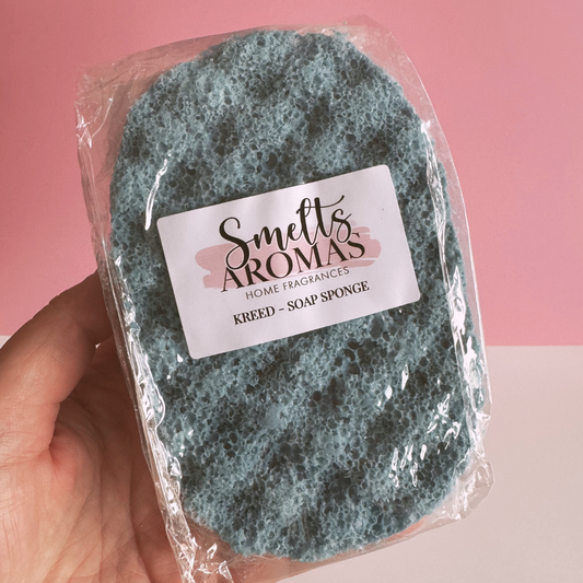 Kreed Soap Sponge by Smelts Aromas – masculine citrus, musk and oakmoss exfoliating soap sponge
