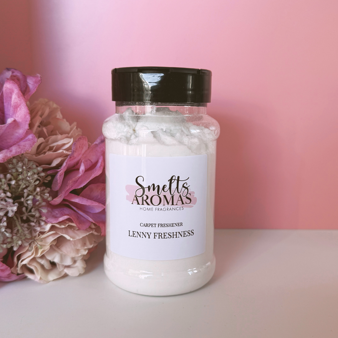 Lenny Freshness Carpet Freshener by Smelts Aromas – orange blossom, apple, violet and lily fresh home fragrance