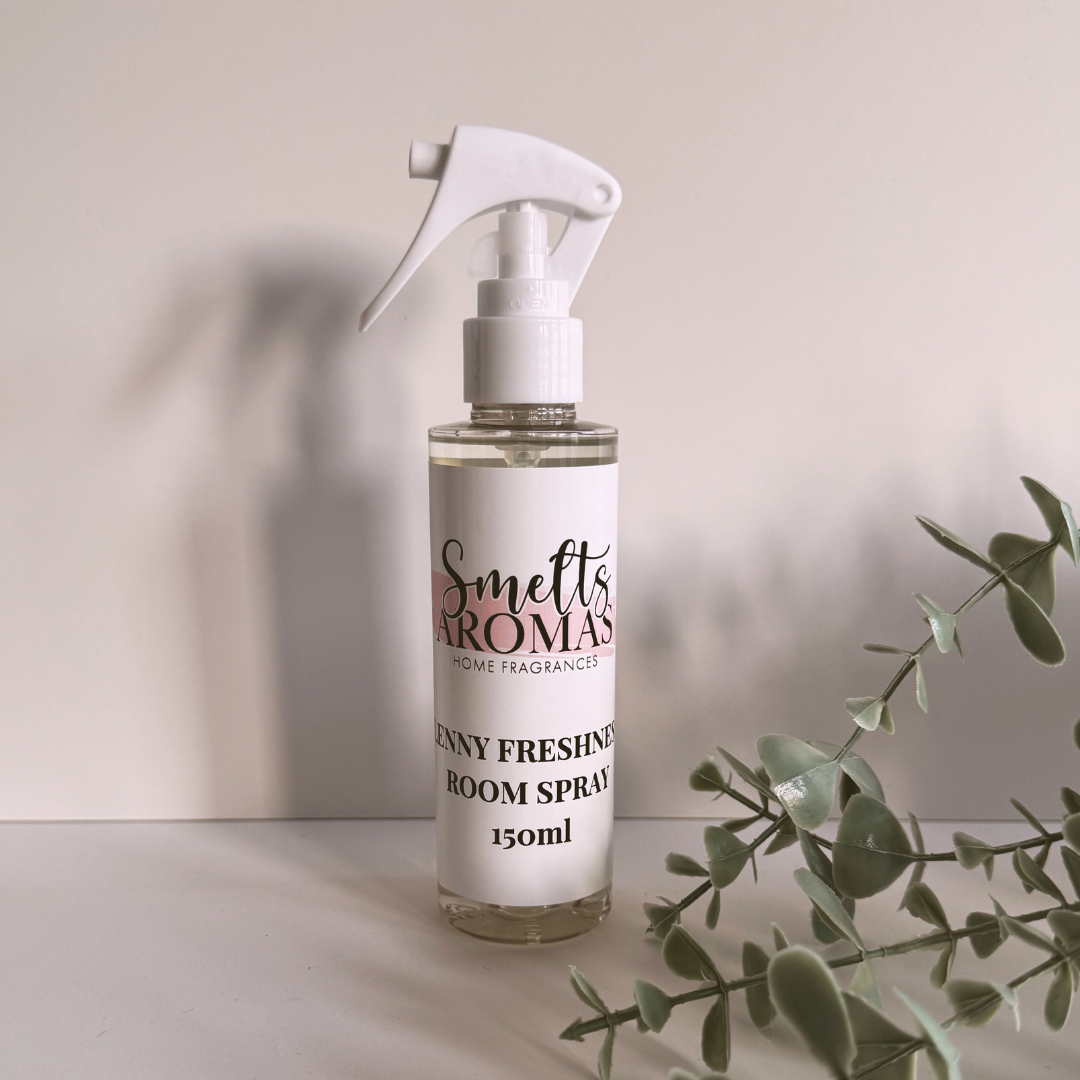 Lenny Freshness Room Spray by Smelts Aromas – fruity floral orange blossom, apple, violet and lily home fragrance spray.