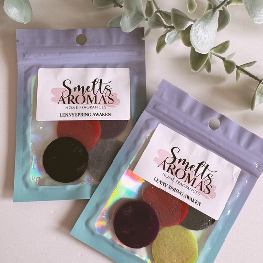 Lenny Spring Awaken Hoover Discs by Smelts Aromas – fresh fruit, jasmine, neroli and amber laundry-inspired vacuum fragrance.