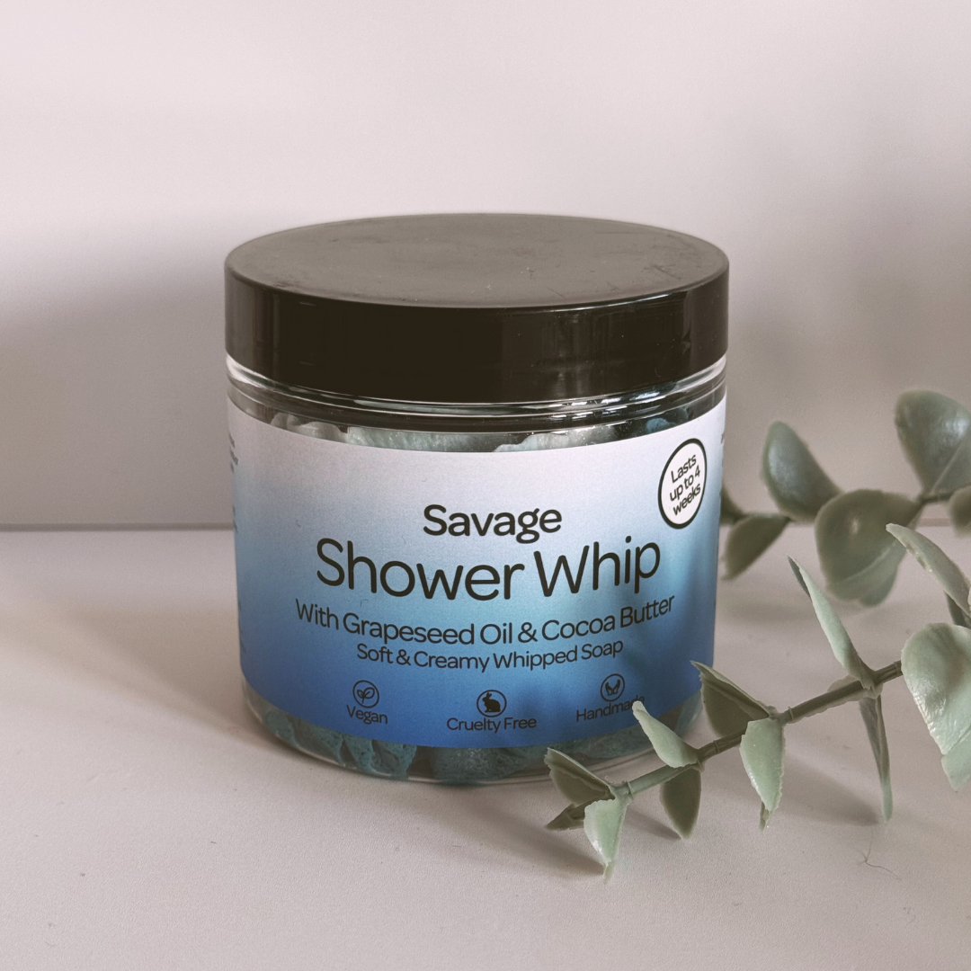 Savage Luxury Whipped Soap by Smelts Aromas – bergamot, lavender, amber and musk masculine body wash.