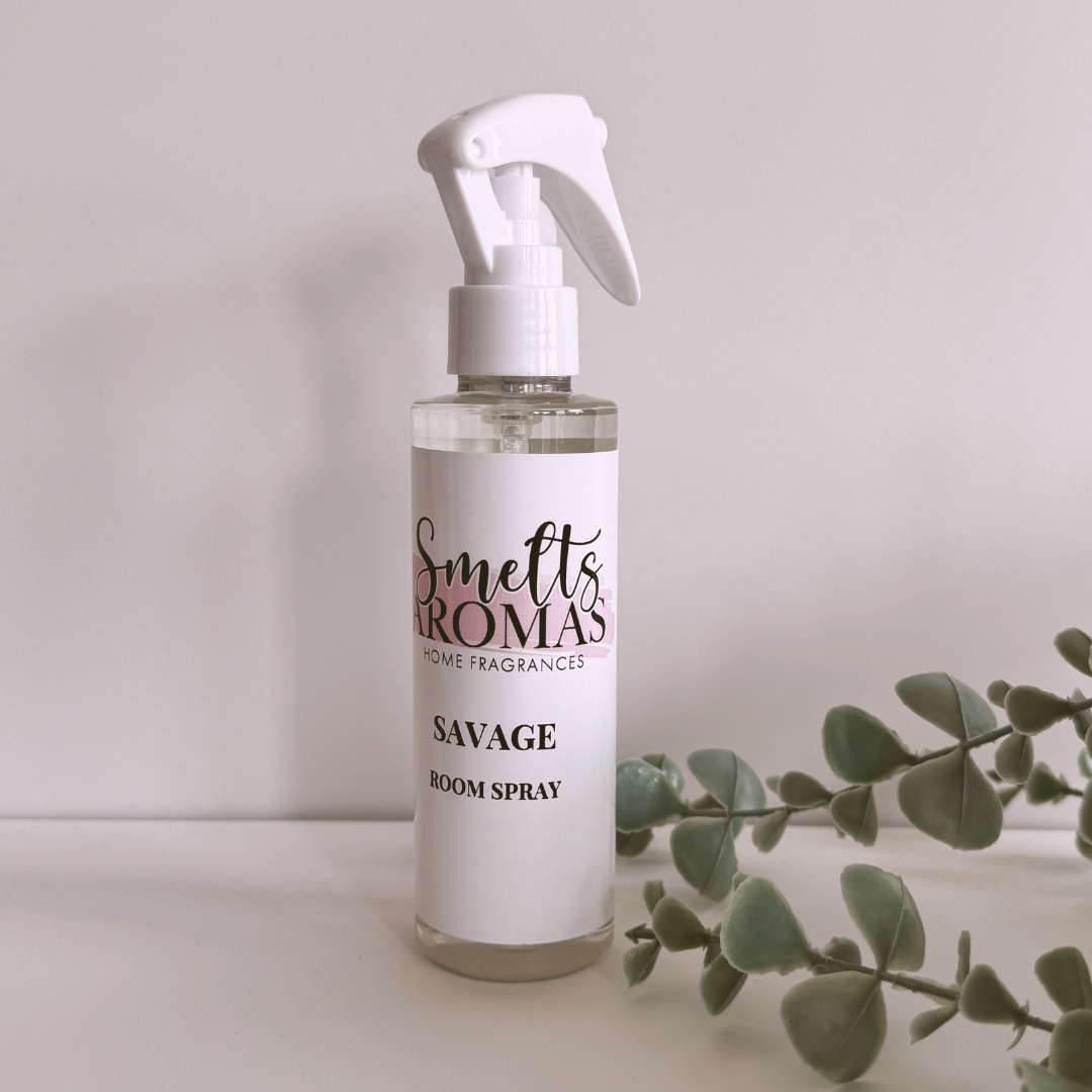 Savage Room Spray by Smelts Aromas – bergamot, lavender, amber and musk masculine home fragrance