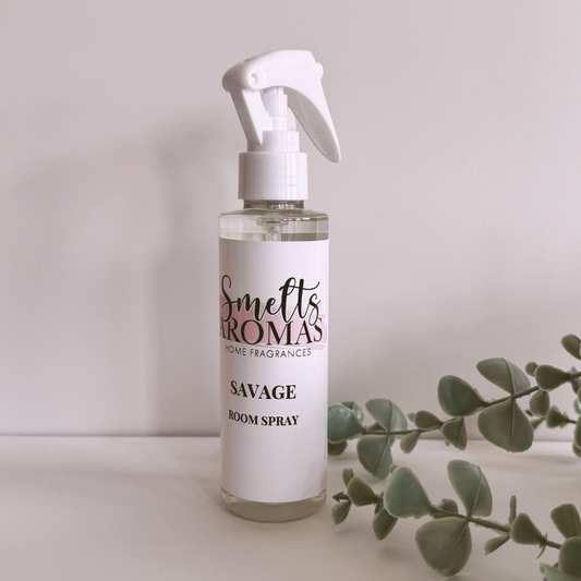 Savage Room Spray by Smelts Aromas – bergamot, lavender, amber and musk masculine home fragrance