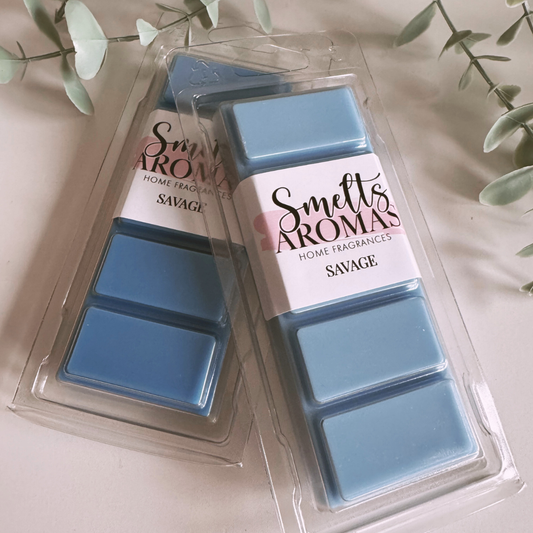 Savage Wax Melt by Smelts Aromas – bergamot, lavender, amber and musk masculine home fragrance.