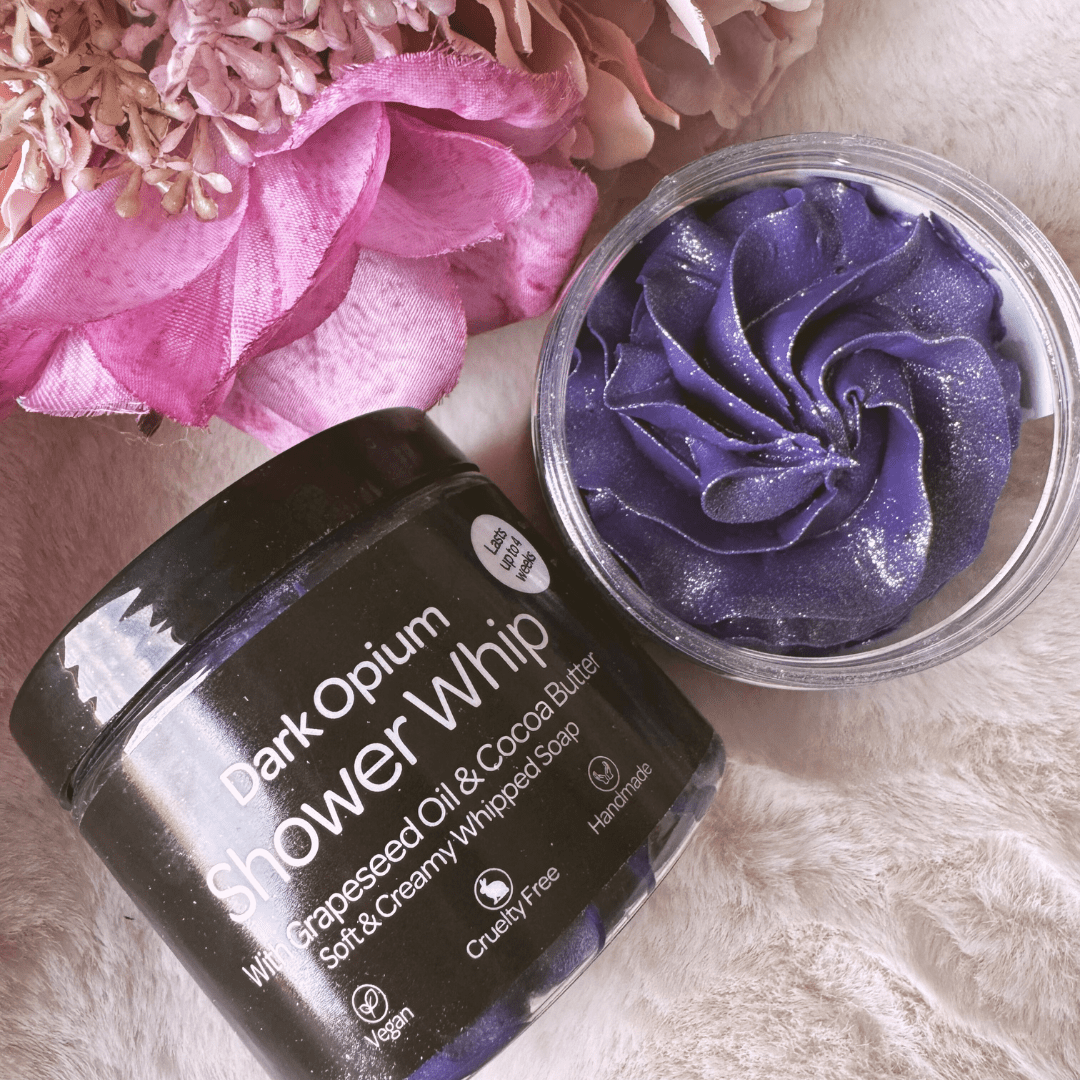Dark Opium Whipped Soap by Smelts Aromas – handmade whipped body wash with black coffee, vanilla, and white floral fragrance for a sweet, sensual scent.